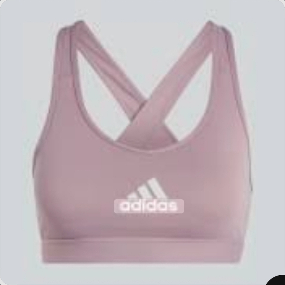 Adidas Purple Sports Bra Medium Support Moisture-Wicking